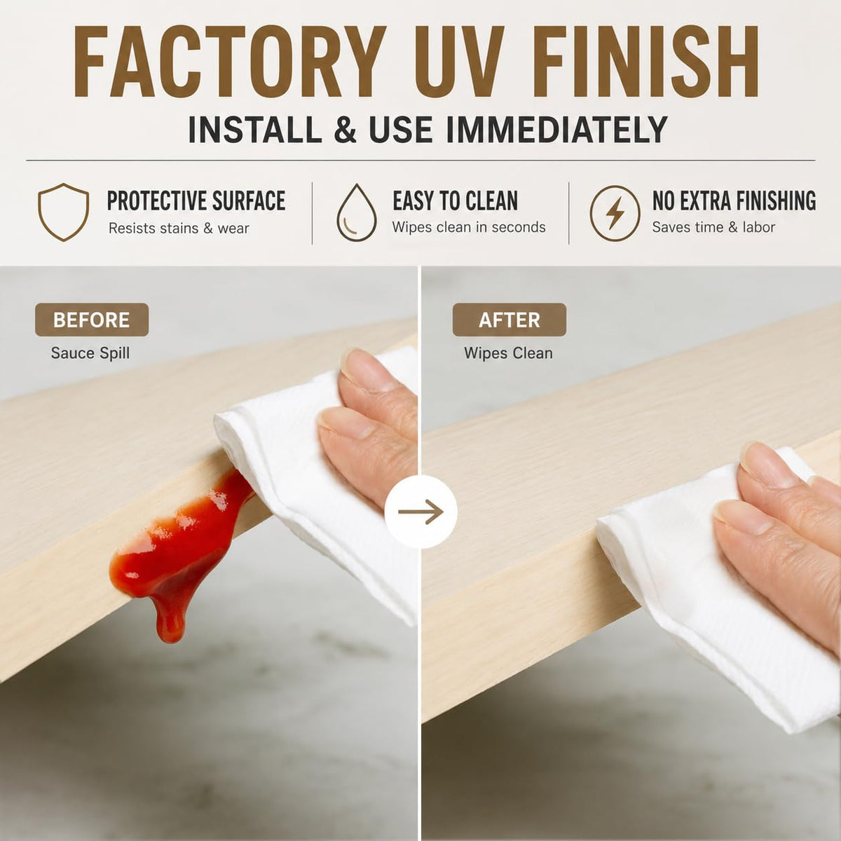 UV Prefinished Birch Iron (Birch - UV Prefinished / 7/8 in x 50 ft)
