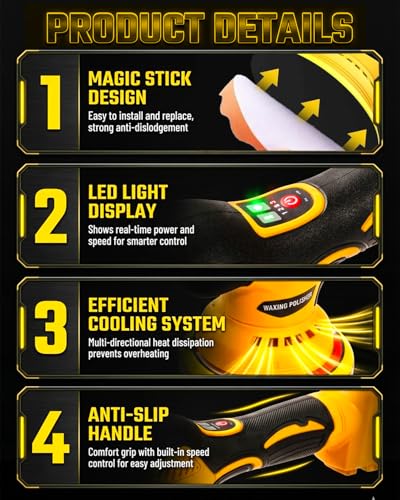 Cordless Buffer Polisher Compatible with DeWALT 20V