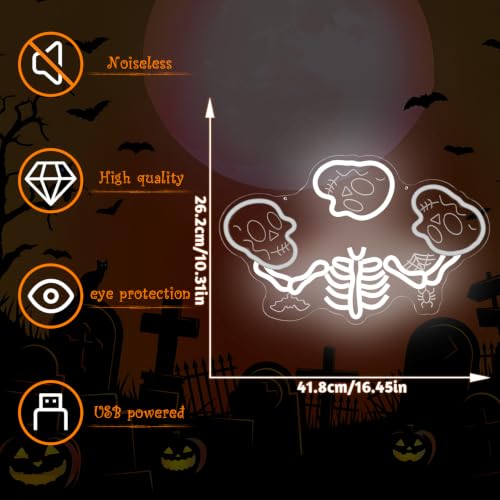 Juggling Skeleton Halloween Neon Sign Dimmable Animated LED Halloween Decor (Juggling Skeleton)