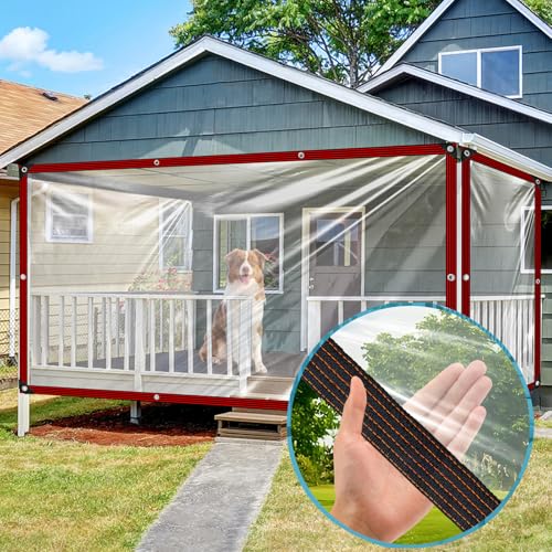 Clear Tarp Waterproof Vinyl with Reinforced Grommets