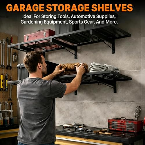 46" × 12" Garage Wall Shelving