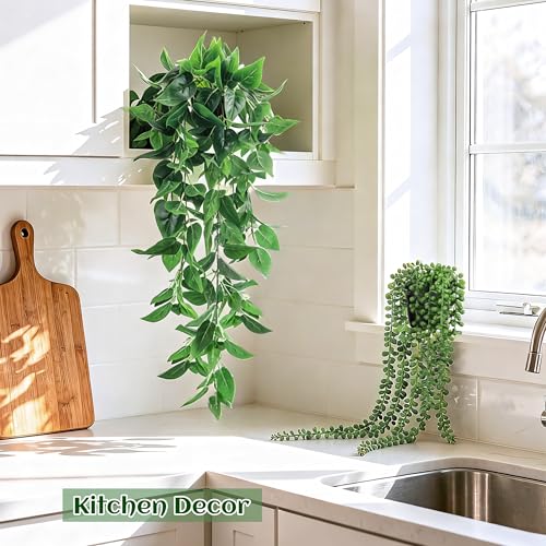Fake Plants Hanging Artificial Ivy Vine Faux Eucalyptus Hanging Plants