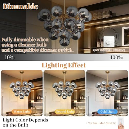 23 Lights Sputnik Chandelier for Dining Room Entryway