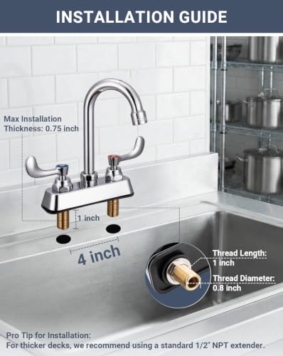 4" Deck Mount Brass Utility Faucet