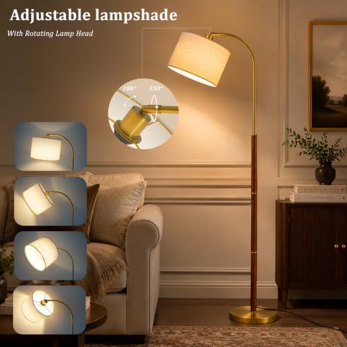 Arc Floor Lamps for Living Room 62.6'' Mid Century Modern Standing Lamp