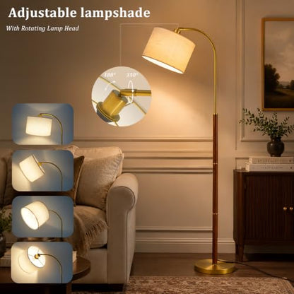 Arc Floor Lamps for Living Room 62.6'' Mid Century Modern Standing Lamp