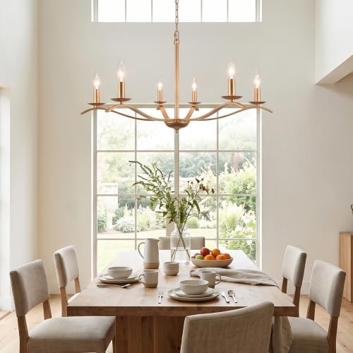30" Gold Chandelier for Dining Room 6 (6 Light-GOLD)