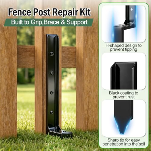 4 Pack Fence Post Repair Kit