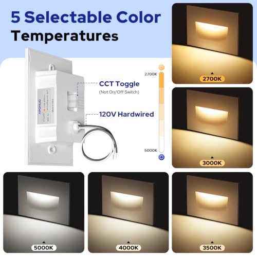 5CCT 120V Dimmable LED Stair Lights Indoor Outdoor