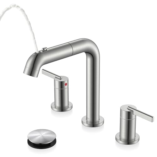 Widespread Bathroom Faucet with Sprayer