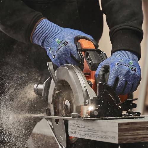 ANSI A7 Cut Resistant Gloves Safety Work Gloves Polyurethane Coated for Men and Women