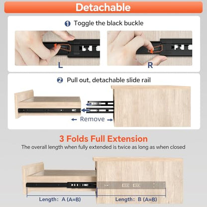 1 Pair Soft Close Drawer Slides 10 12 14 16 18 20 22 24 Inch Side Mount Cabinet Drawer Glides 1 Pair Ball Bearing Full Extension Kitchen Dresser Rails