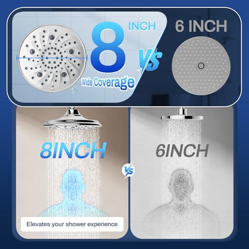 8" Dual Shower Head Combo