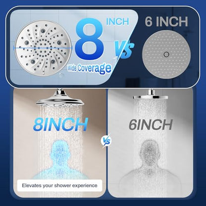 8" Dual Shower Head Combo