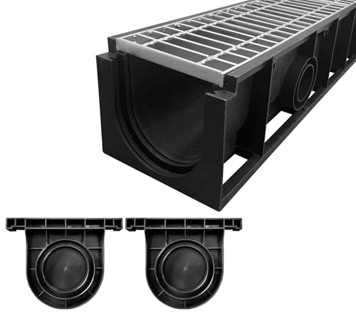 Large Capacity Trench Drain System for Yard