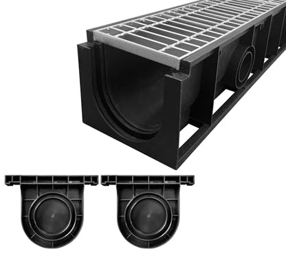 Large Capacity Trench Drain System for Yard