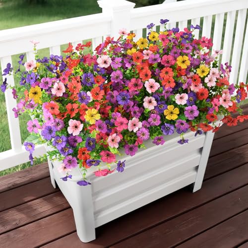 Artificial Fake Plants Flowers for Outdoor Outside Spring Summer Decoration