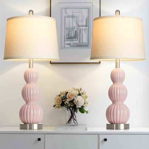 Ceramic Table Lamps Set of 2 for Living Room