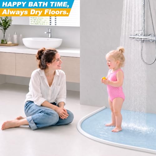 39" Shower Threshold Water Dam Self (39 Inch / White)