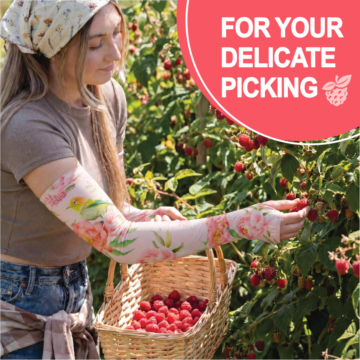Gardening Sleeves (XX-Large / Pink Floral Garden)