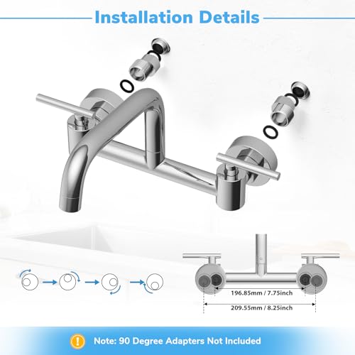 Kitchen Faucet Wall Mount Commercial Sink Faucet