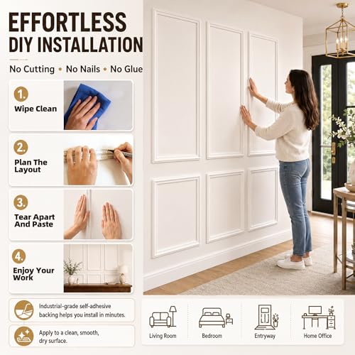 Peel and Stick Wall Molding Kit