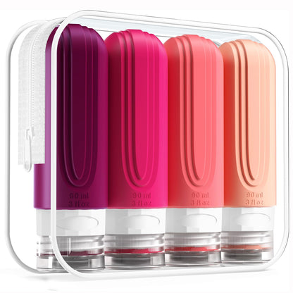 Travel Bottles for Toiletries (Dark-Purp-3oz)