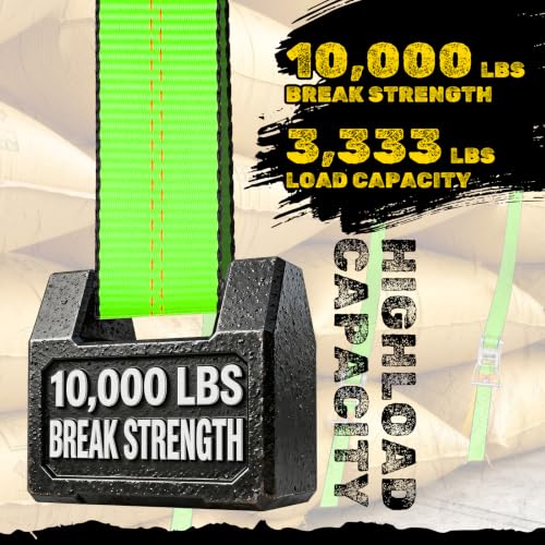 2" x20' Ratchet Straps with J Hooks