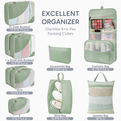 Packing Cubes for Travel (08 Matcha Green)