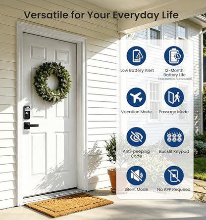 DK01 B Keyless Entry Deadbolt Lock with Handle Set