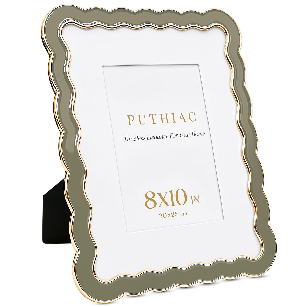 8x10 Scalloped Wavy Metal Picture Frame (Universal Khaki / 8x10)