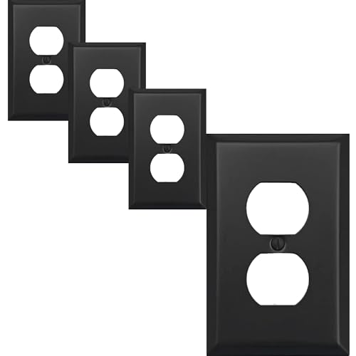84 Black Metal Wallplate
