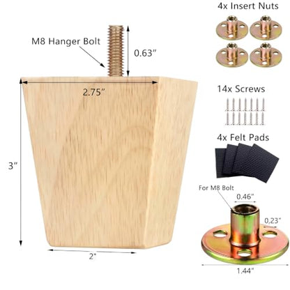 Solid Wood Furniture Legs
