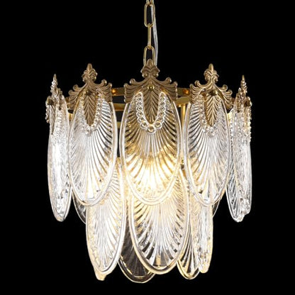 Gold Glass Chandelier