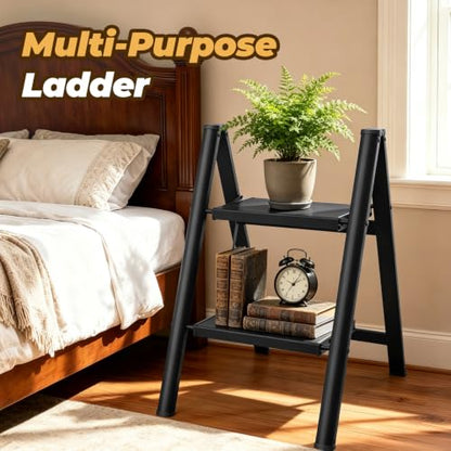Step Ladder Lightweight Aluminum Folding Step Stool with Anti