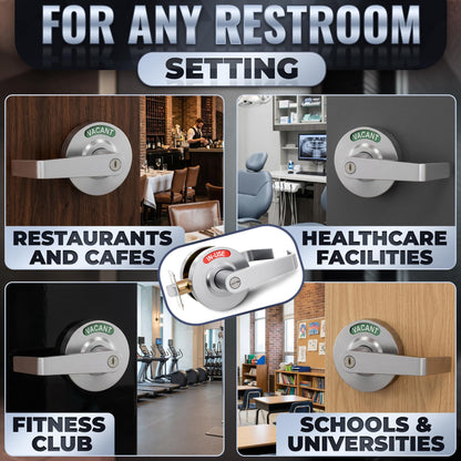 Vacant Occupied Bathroom Lock (Silver Light)