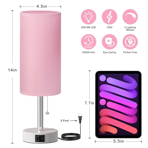 Pink Small Table Lamp for Bedroom