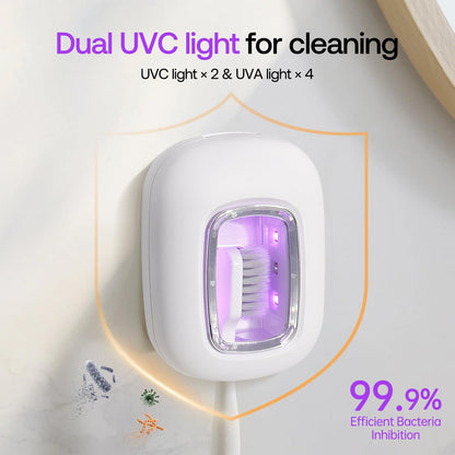 UV Toothbrush Sanitizer Holder (White)