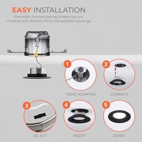 LT Indoor Outdoor 6 in LED Recessed Lighting Light Housings with Selectable Color Temperature