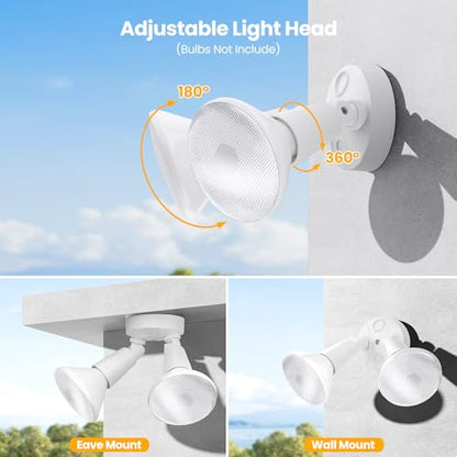 2 Pack Adjustable Twin PAR Holder (White)