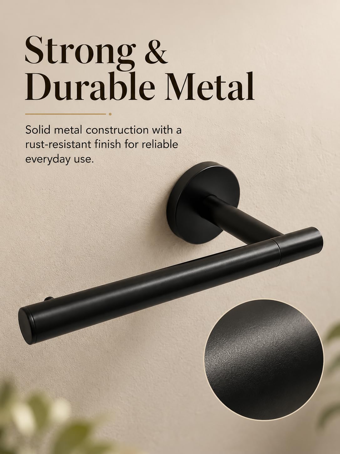 Single Post Toilet Paper Holder (Black)