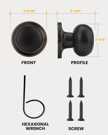 Dummy Door Knobs (Oil Rubbed Bronze)