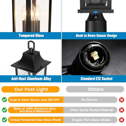 Dusk to Dawn Outdoor Post Light