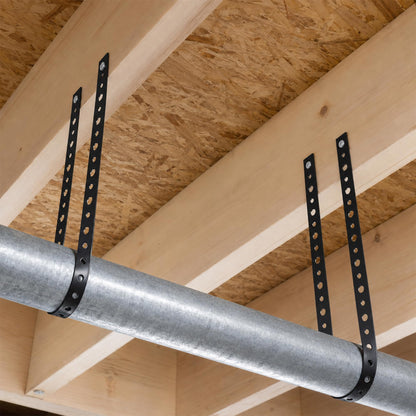 Black Coated Galvanized Metal Strapping with Holes (Black)