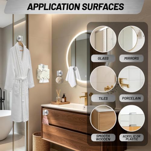 Stainless Steel Suction Cup Hooks for Shower