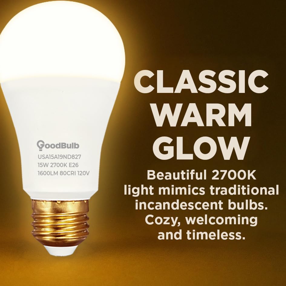 Made in USA A19 LED Light Bulbs (Soft White)