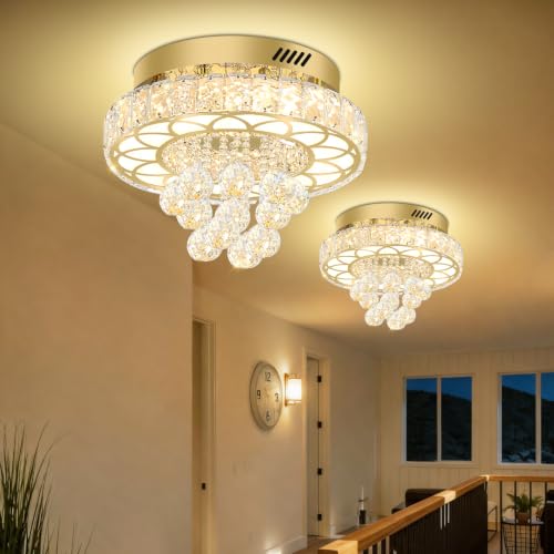 Flush Mount Crystal Chandelier