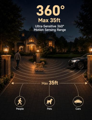 Motion Sensor Outdoor Post Light