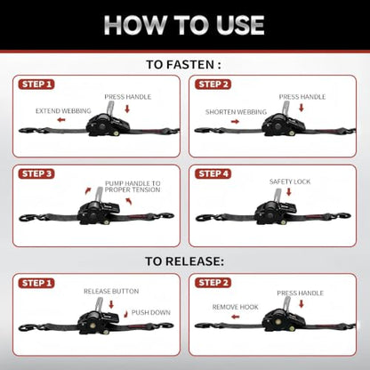Retractable Ratchet Straps