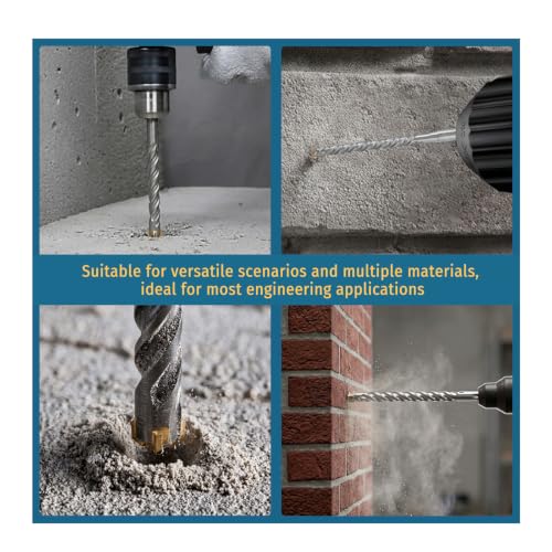 SDS Plus Carbide Cross Tip Rotary Hammer Drill Bits for Concrete and Masonry